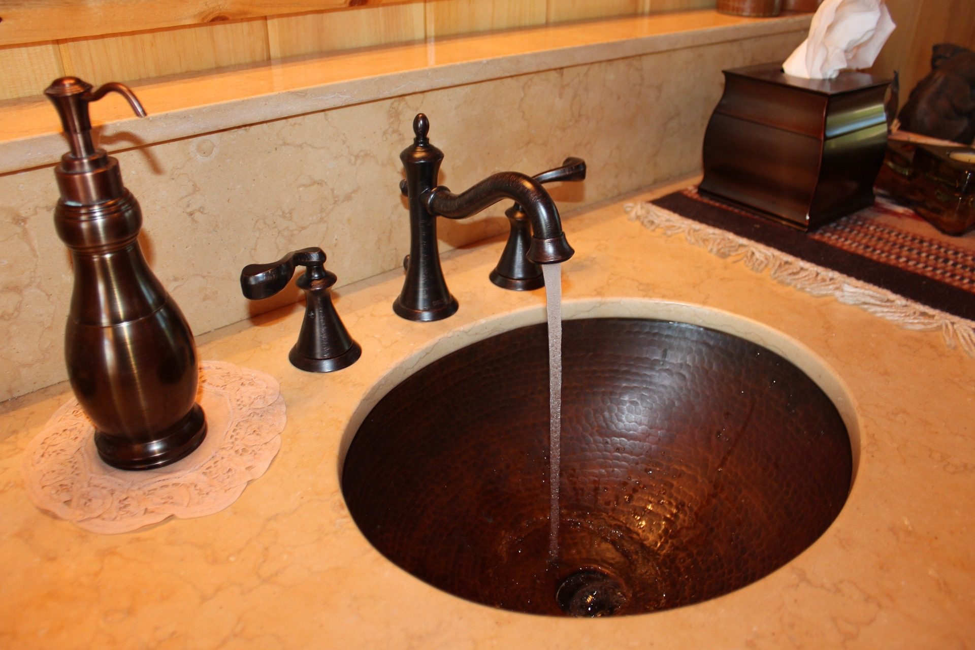 slow draining sink