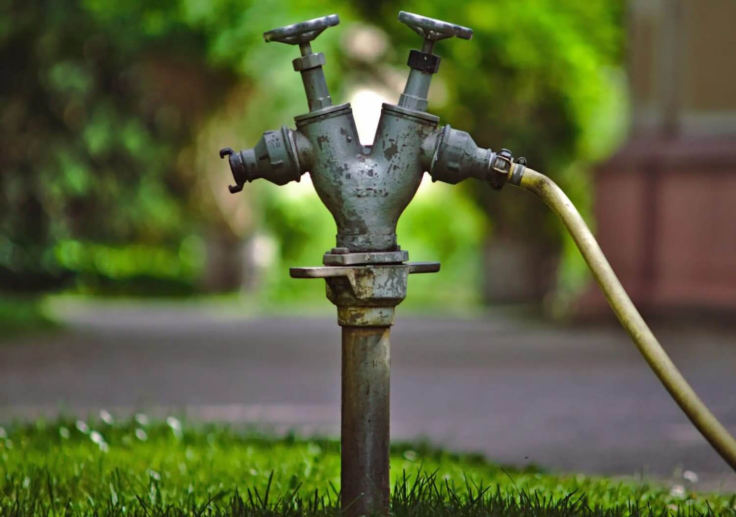 Hose connected to pipe
